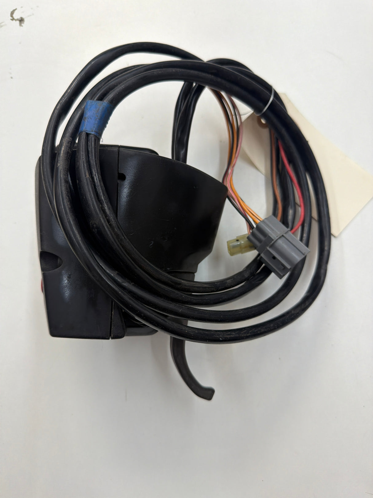 Yamaha RIDE Control Switch Assembly for right handlebar, electrical part by MIAMIJETSKIMOTORSPORTS, shown on a motorcycle handlebar