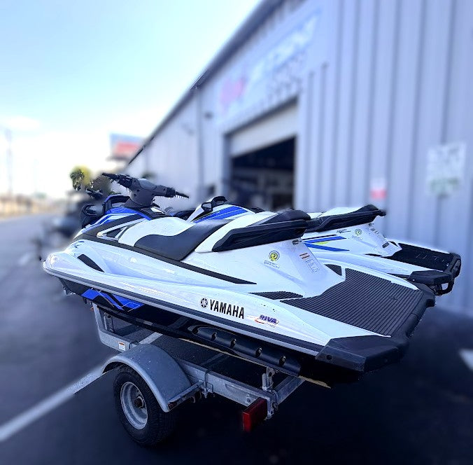 Set of Two Jet Skis & Trailer: 2015 & 2018 Yamaha VX 110 HP with Double Aluminum Trailer - MIAMI JET SKI MOTORSPORTS