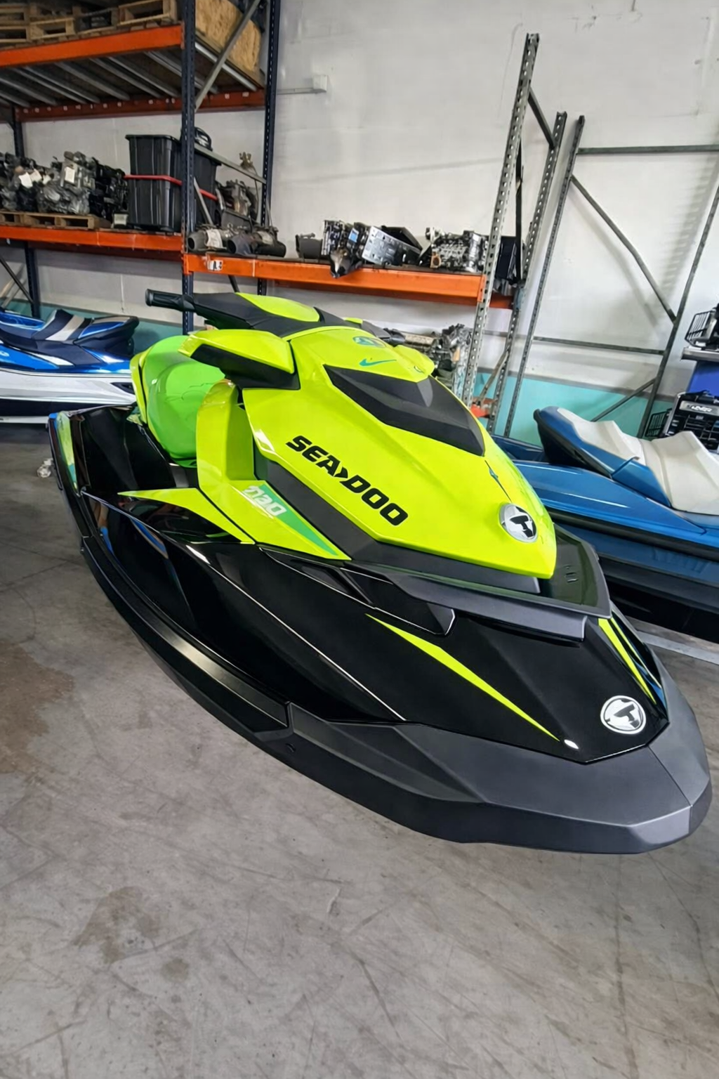 Pre-owned 2019 Sea-Doo GTX SE 130 jet ski with 75 hours, featuring a sleek design and vibrant color, from Miami Jet Ski Motorsports.