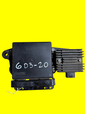 Used Yamaha 6D3-20 CDI with voltage regulator, tested electrical parts for Yamaha jet skis, compatible with marine engines.