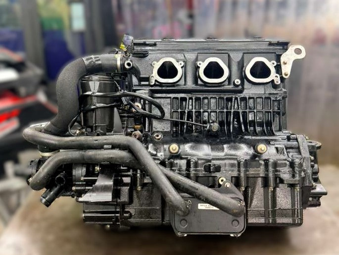 Pre-owned 2024 Sea-Doo GTI SE 170 engine with ACE 1630 and iDF system, showcasing the complete engine unit.