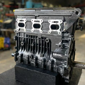 Remanufactured Sea-Doo 215 engine 1500cc by Miami Jet Sports, ready for installation, shown in a detailed view.