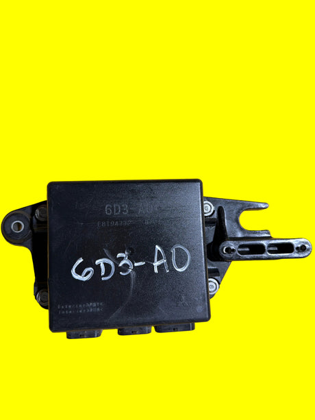 Yamaha 6D3-A0 jet ski ECU control module on yellow background, Miami Jet Ski Motorsports