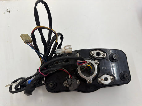 Yamaha OEM F1K-6820A-11-00 meter assembly for electrical parts, used, displayed on a white background.