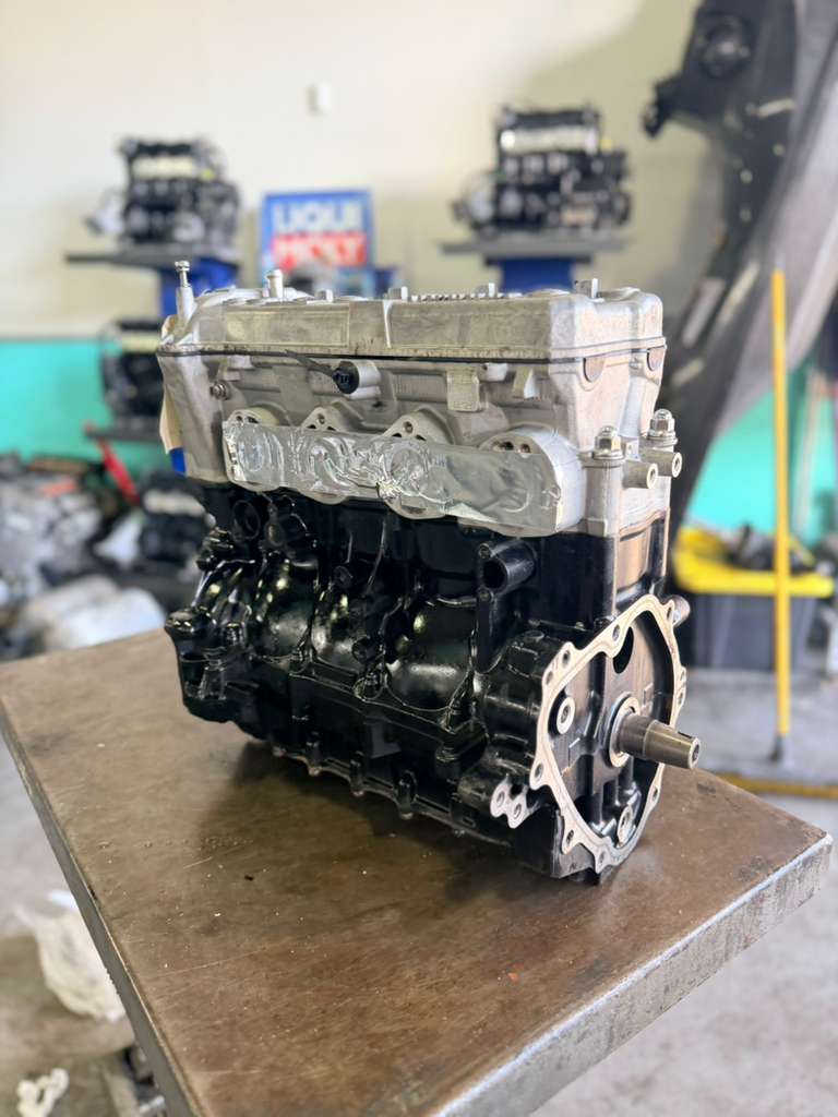 Remanufactured Yamaha HO MR-1 140 HP high output engine with 1100cc from MIAMIJETSKIMOTORSPORTS, showing the engine's detailed components.