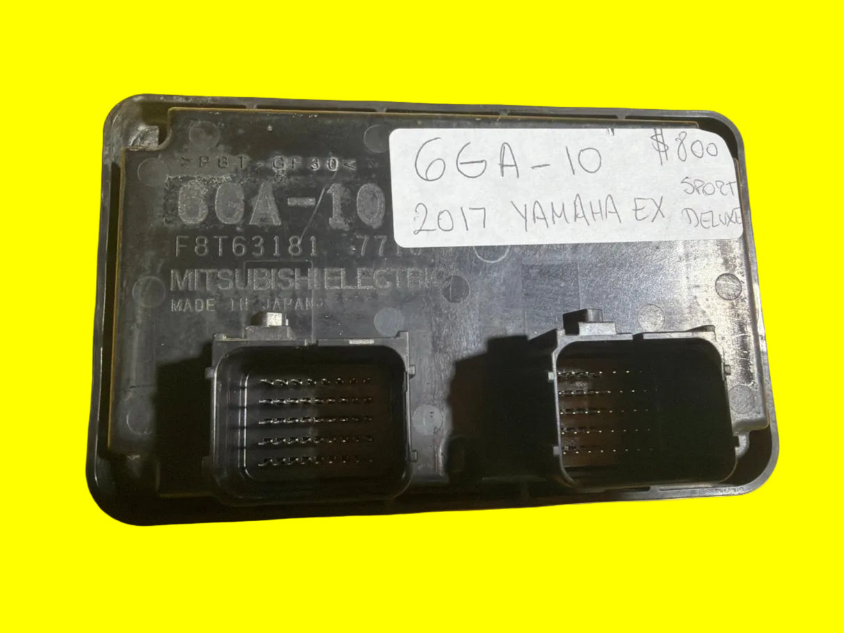 Yamaha OEM ECU control unit for electrical systems, part number 6GA-8591A-10-00, used in Yamaha motorsports vehicles.