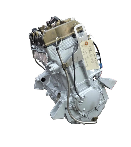 Remanufactured Kawasaki Ultra 260 long block engine from Miami Jet Ski Motorsports, showing the engine components and branding.