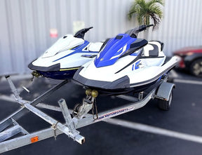 Set of Two Jet Skis & Trailer: 2015 & 2018 Yamaha VX 110 HP with Double Aluminum Trailer - MIAMI JET SKI MOTORSPORTS 