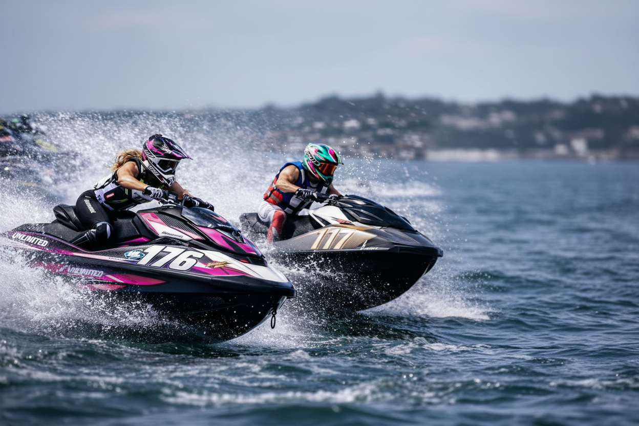 Banner slideshow con motos y espacio para texto