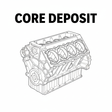 Refillable core deposit for MIAMIJETSKIMOTORSPORTS motor equipment, shown as a metallic core component in the image.