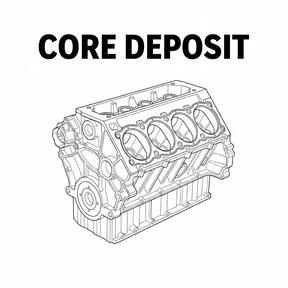 Refillable core deposit for MIAMIJETSKIMOTORSPORTS motor equipment, shown as a metallic core component in the image.