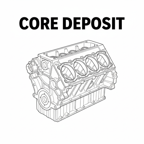 Refillable core deposit for MIAMIJETSKIMOTORSPORTS motor equipment, shown as a metallic core component in the image.
