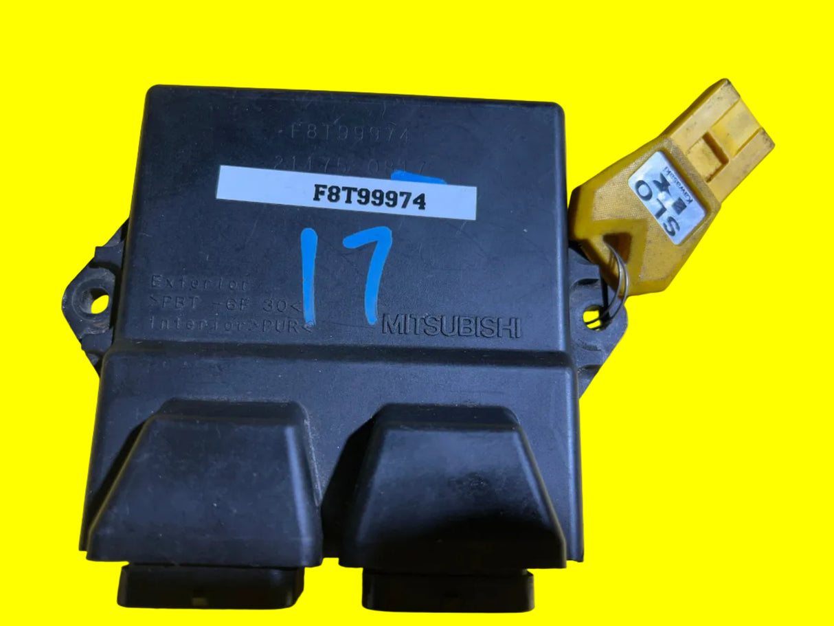 OEM Kawasaki ECU CDI control unit with programming key, genuine MIAMIJETSKIMOTORSPORTS electrical part, part #F8T99974.