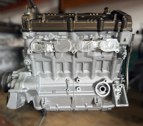Car engine block on a blurred background
