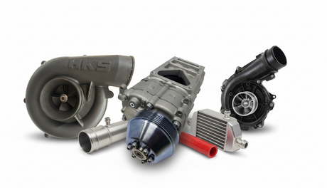 Turbochargers and superchargers on a white background with 'Turbos & Superchargers' text.