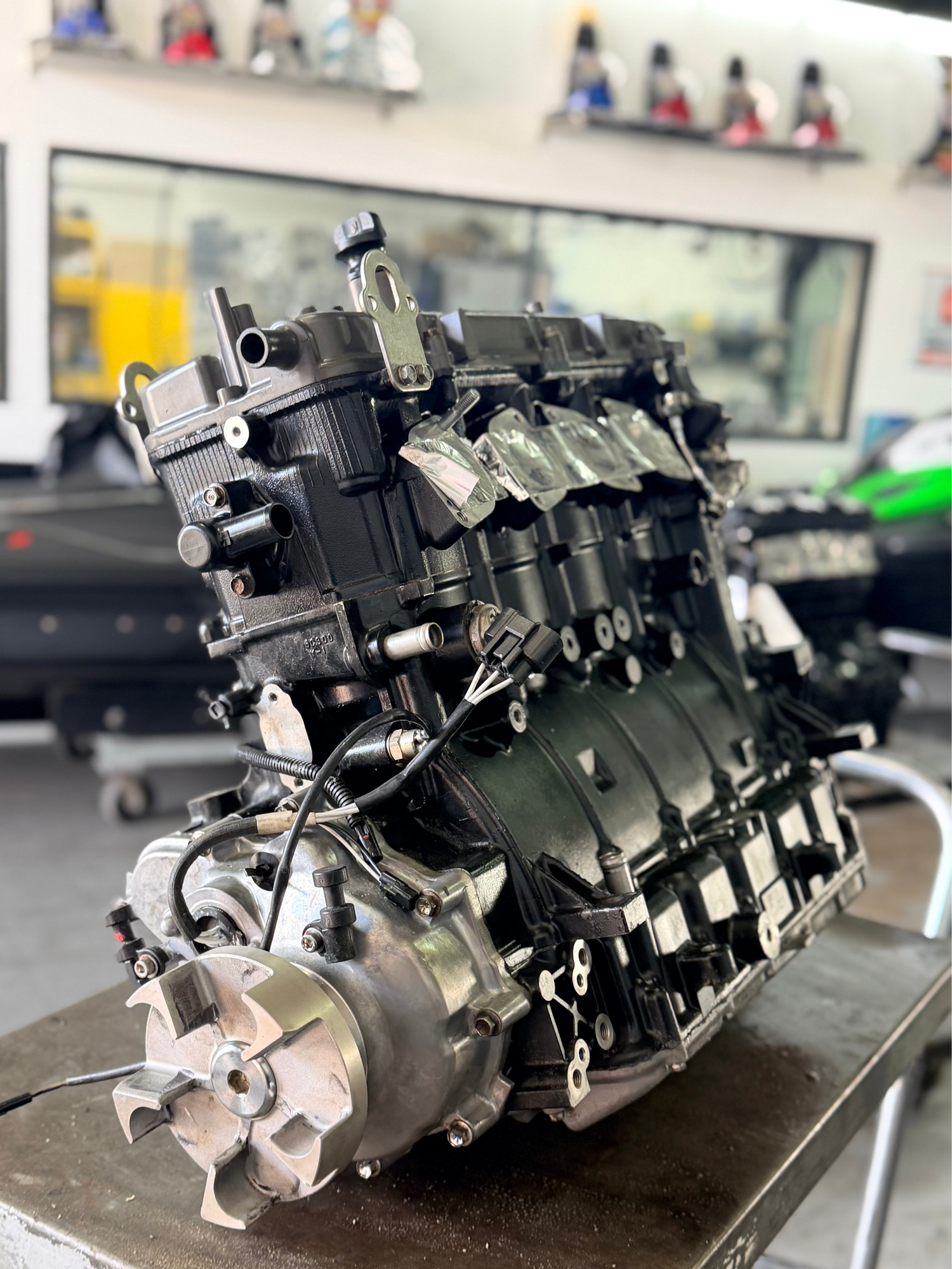 Yamaha 1.8 1800 High Output remanufactured engine by MIAMIJETSKIMOTORSPORTS, natural aspirated, showing engine details and components