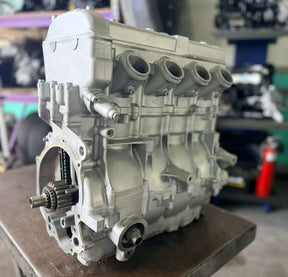 Remanufactured Yamaha 1100 cc 4-stroke engine long block unit by MIAMIJETSKIMOTORSPORTS, shown in the image.